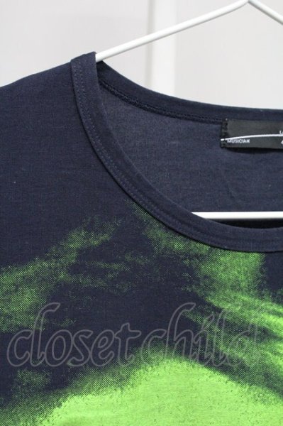 画像3: LAD MUSICIAN / フォトプリントTシャツ　ジョニー・ロットン 44 ブラックxグリーン T-25-11-10-012-LA-ts-YM-ZT (3)