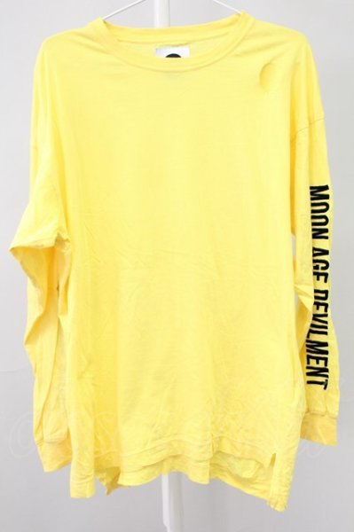 画像1: Moonage Devilment / Embroidery Over L/Sカットソー 42 イエロー T-25-11-10-016-Mo-ts-YM-ZT (1)
