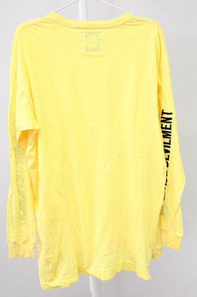 画像2: Moonage Devilment / Embroidery Over L/Sカットソー 42 イエロー T-25-11-10-016-Mo-ts-YM-ZT (2)