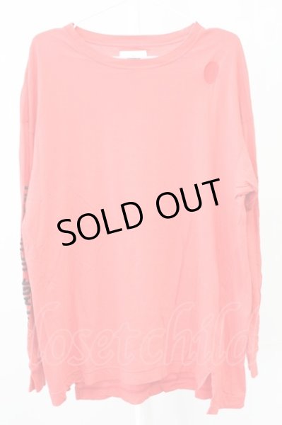 画像1: Moonage Devilment / Embroidery Over L/Sカットソー 44 レッド T-25-11-10-018-Mo-ts-YM-ZT (1)