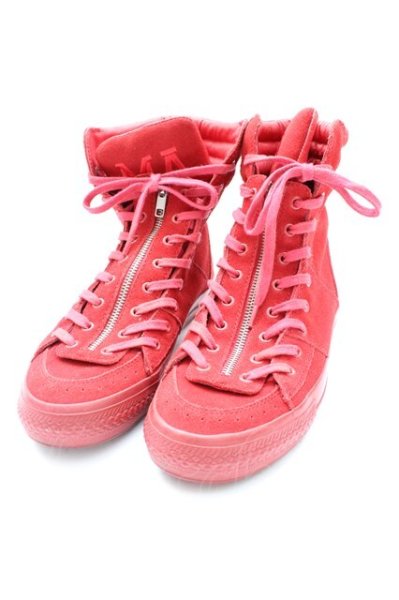 画像1: Moonage Devilment / スウェードレザーハイカットスニーカー ソール全長28cm レッド T-25-11-17-017-Mo-sho-YM-ZT (1)