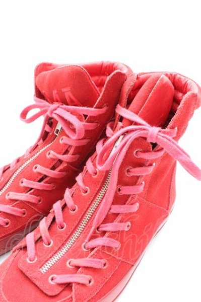 画像5: Moonage Devilment / スウェードレザーハイカットスニーカー ソール全長28cm レッド T-25-11-17-017-Mo-sho-YM-ZT (5)