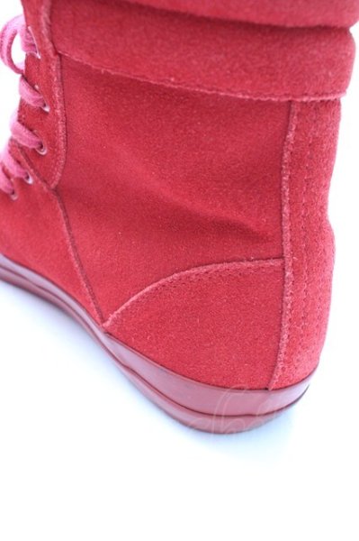 画像8: Moonage Devilment / スウェードレザーハイカットスニーカー ソール全長28cm レッド T-25-11-17-017-Mo-sho-YM-ZT (8)