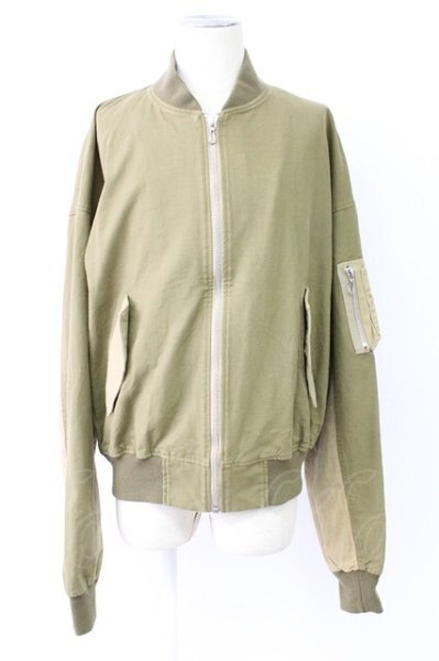 画像1: Moonage Devilment / 切り替えロングスリーブMA-1ジャケット 44 カーキ T-25-11-17-003-Mo-ja-YM-ZT (1)