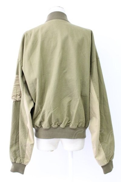 画像2: Moonage Devilment / 切り替えロングスリーブMA-1ジャケット 44 カーキ T-25-11-17-003-Mo-ja-YM-ZT (2)