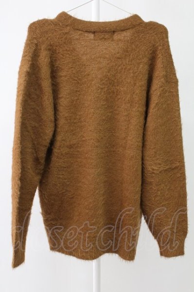 画像2: Moonage Devilment / モヘア混シャギーニットカーディガン 2 ブラウン T-25-11-17-001-Mo-to-YM-ZT (2)