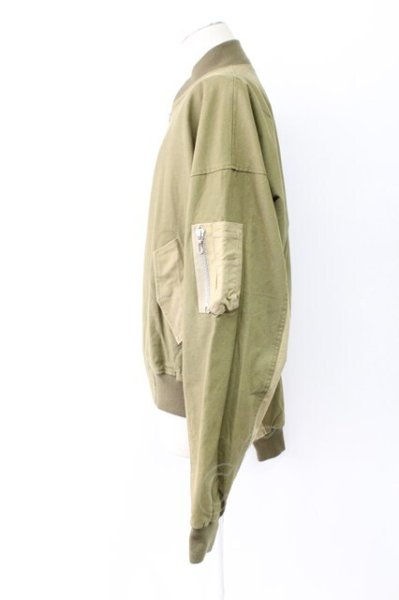 画像3: Moonage Devilment / 切り替えロングスリーブMA-1ジャケット 44 カーキ T-25-11-17-003-Mo-ja-YM-ZT (3)