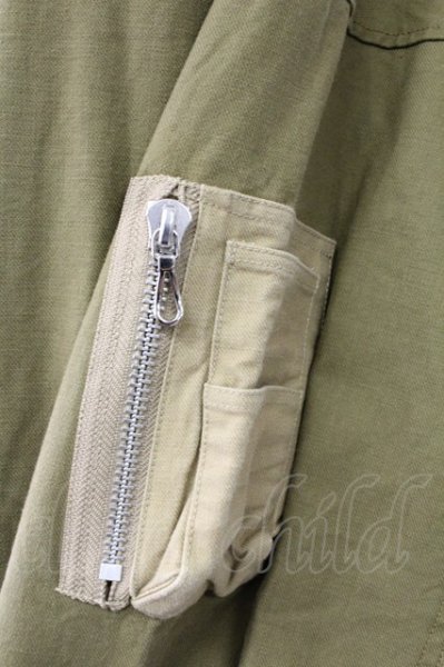 画像8: Moonage Devilment / 切り替えロングスリーブMA-1ジャケット 44 カーキ T-25-11-17-003-Mo-ja-YM-ZT (8)