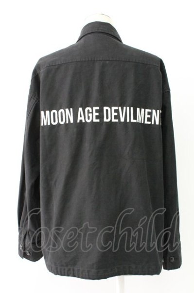 画像2: Moonage Devilment / Embroidery Over Military ジャケット 46 ブラック T-25-11-17-004-Mo-ja-YM-ZT (2)