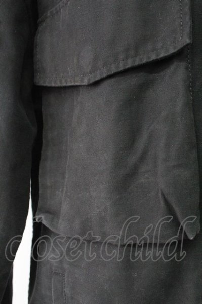 画像4: Moonage Devilment / Embroidery Over Military ジャケット 46 ブラック T-25-11-17-004-Mo-ja-YM-ZT (4)