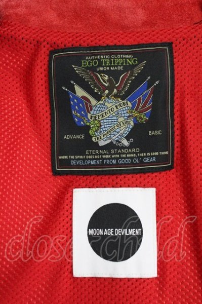画像7: Moonage Devilment / ×EGO TRIPPING カウスウェードハンティングブルゾン　ジャケット 46 レッド T-25-11-17-005-Mo-ja-YM-ZT (7)