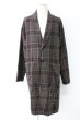 画像1: Moonage Devilment / xEGO TRIPPING CHECK ROBE ローブジャケット 46 ダークブラウン T-25-11-17-006-Mo-ja-YM-ZT (1)