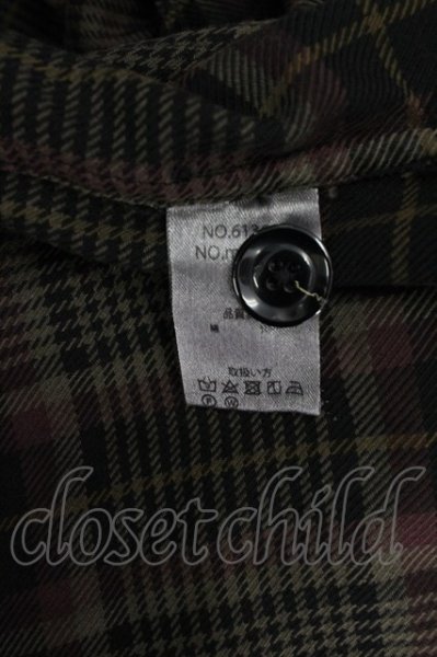 画像8: Moonage Devilment / xEGO TRIPPING CHECK ROBE ローブジャケット 46 ダークブラウン T-25-11-17-006-Mo-ja-YM-ZT (8)