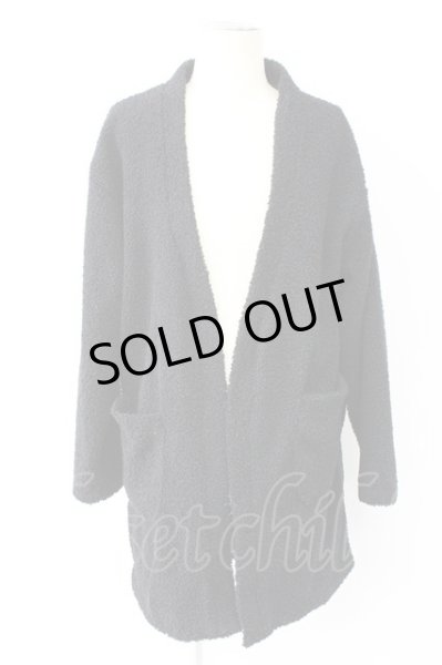 画像1: Moonage Devilment / ノーカラーボアガウンジャケット 46 ブラック T-25-11-17-007-Mo-ja-YM-ZT-M017 (1)