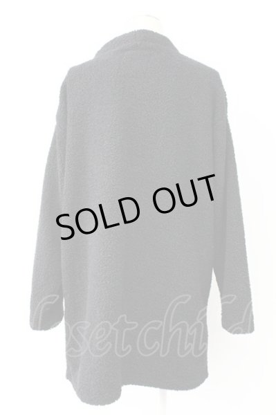 画像2: Moonage Devilment / ノーカラーボアガウンジャケット 46 ブラック T-25-11-17-007-Mo-ja-YM-ZT-M017 (2)