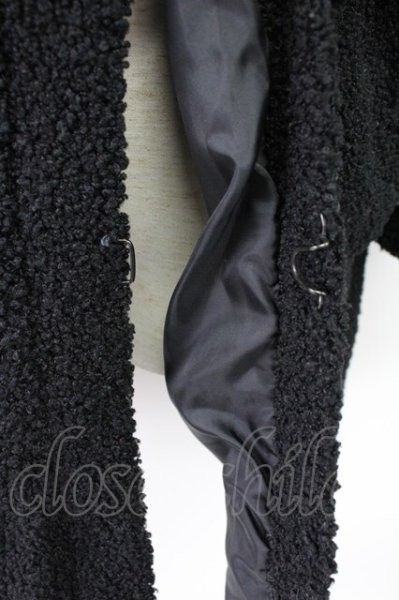 画像4: Moonage Devilment / ノーカラーボアガウンジャケット 46 ブラック T-25-11-17-007-Mo-ja-YM-ZT (4)