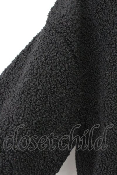 画像5: Moonage Devilment / ノーカラーボアガウンジャケット 46 ブラック T-25-11-17-007-Mo-ja-YM-ZT (5)