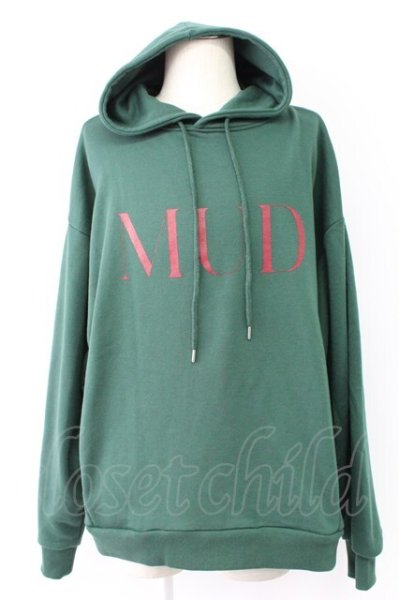 画像1: Moonage Devilment / MUD PRINT BIG パーカー  グリーン T-25-11-17-008-Mo-to-YM-ZT (1)