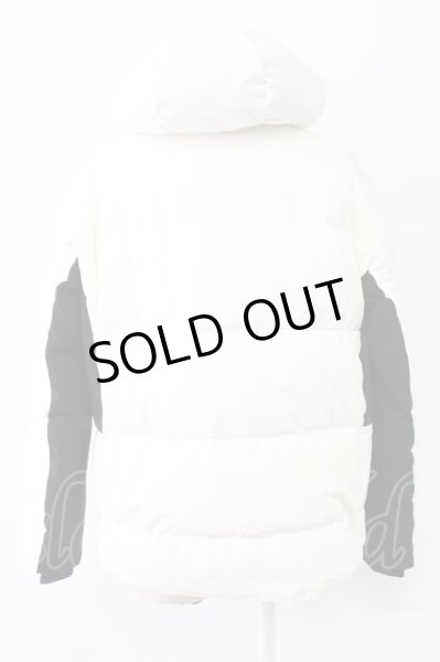 画像2: GOSTAR DE FUGA / 止水ZIPフェザーダウンジャケット 48 ホワイトｘブラック T-25-11-17-013-GO-ou-YM-ZT (2)