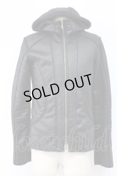 画像1: 14th Addiction / 裏ボアフーディーブルゾン 0（レディース） ブラック T-25-11-18-013-14-ja-YM-ZT (1)