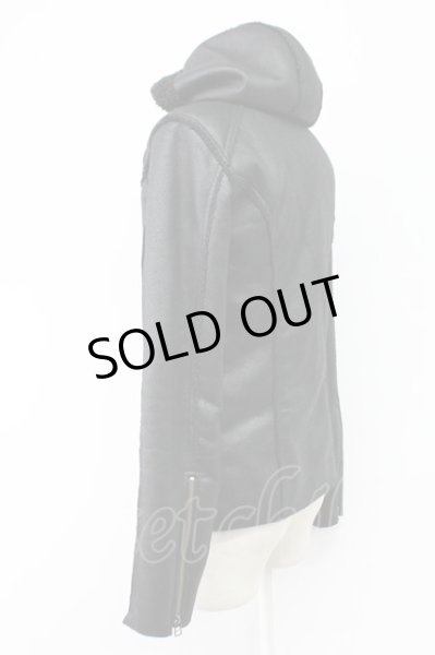 画像3: 14th Addiction / 裏ボアフーディーブルゾン 0（レディース） ブラック T-25-11-18-013-14-ja-YM-ZT (3)