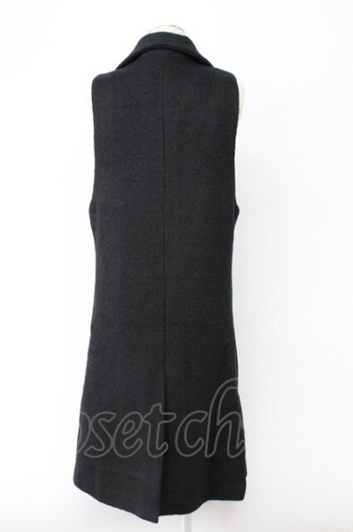 画像2: NO ID. BLACK / ハイカラーZIPロングベスト ONE ブラック T-25-11-18-003-NO-ou-YM-ZT (2)