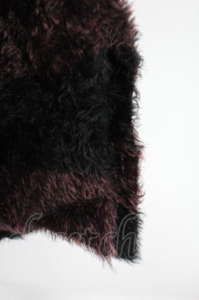 画像3: FUGA / フェザーヤーンロングニット 44 レッドｘブラック T-25-11-18-001-FU-to-YM-ZT (3)