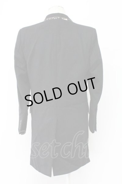 画像2: SHELLAC / ハラコ襟アテウールチェスターコート 44 ブラック T-25-11-18-008-SH-ou-YM-ZT-M116 (2)