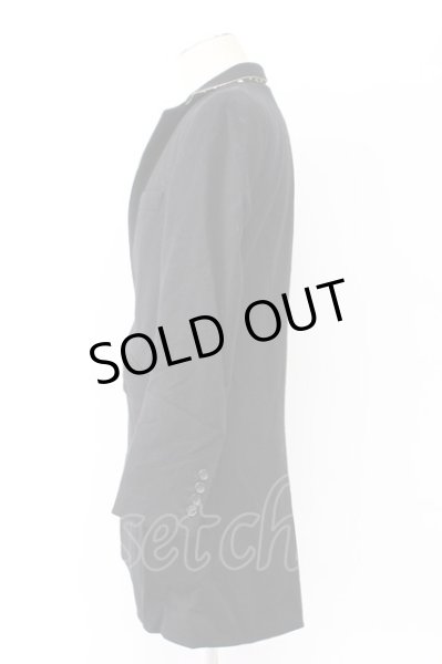 画像3: SHELLAC / ハラコ襟アテウールチェスターコート 44 ブラック T-25-11-18-008-SH-ou-YM-ZT-M116 (3)