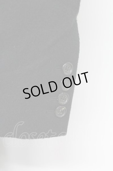 画像4: SHELLAC / ハラコ襟アテウールチェスターコート 44 ブラック T-25-11-18-008-SH-ou-YM-ZT-M116 (4)