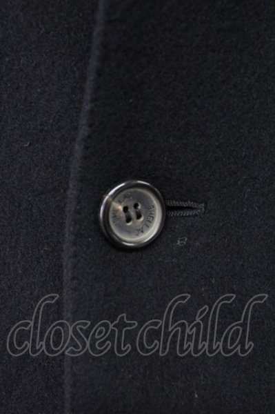 画像5: SHELLAC / ハラコ襟アテウールチェスターコート 44 ブラック T-25-11-18-008-SH-ou-YM-ZT (5)