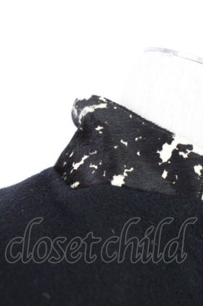 画像7: SHELLAC / ハラコ襟アテウールチェスターコート 44 ブラック T-25-11-18-008-SH-ou-YM-ZT (7)