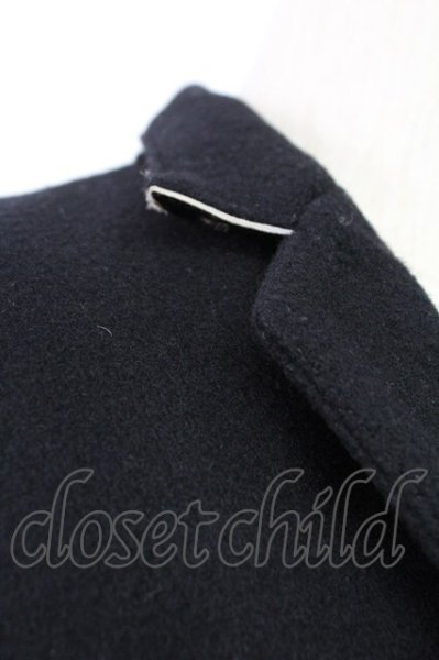 画像8: SHELLAC / ハラコ襟アテウールチェスターコート 44 ブラック T-25-11-18-008-SH-ou-YM-ZT (8)