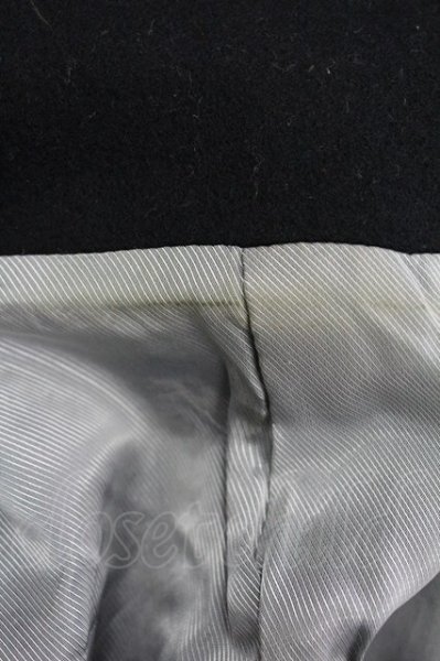 画像10: SHELLAC / ハラコ襟アテウールチェスターコート 44 ブラック T-25-11-18-008-SH-ou-YM-ZT (10)