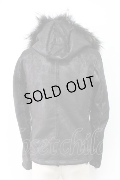 画像2: FUGA / HEAVY RAIN フェイクムートンN-2Bブルゾンジャケット 44 ブラック T-25-11-18-009-FU-ou-YM-ZT (2)