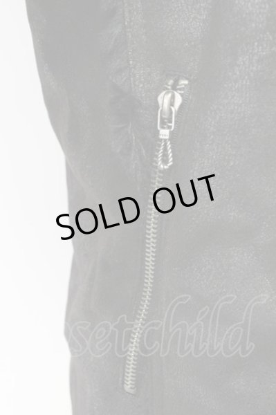 画像7: FUGA / HEAVY RAIN フェイクムートンN-2Bブルゾンジャケット 44 ブラック T-25-11-18-009-FU-ou-YM-ZT (7)