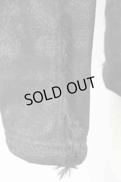 画像8: FUGA / HEAVY RAIN フェイクムートンN-2Bブルゾンジャケット 44 ブラック T-25-11-18-009-FU-ou-YM-ZT (8)