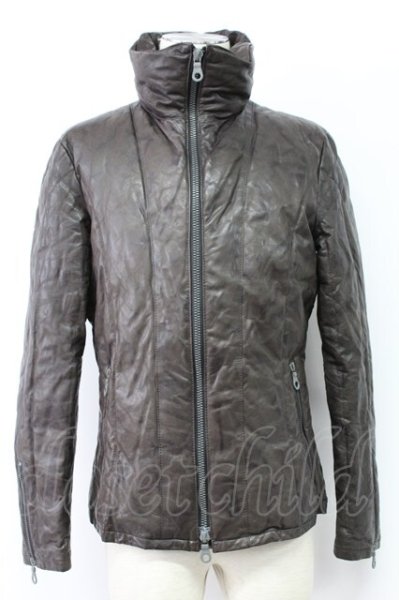 画像1: BACKLASH / バッファローレザーホワイトグースダウンジャケット 2（M） ダークブラウン T-25-11-18-010-BA-ja-YM-ZT (1)