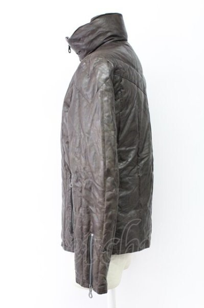 画像3: BACKLASH / バッファローレザーホワイトグースダウンジャケット 2（M） ダークブラウン T-25-11-18-010-BA-ja-YM-ZT (3)