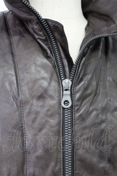 画像4: BACKLASH / バッファローレザーホワイトグースダウンジャケット 2（M） ダークブラウン T-25-11-18-010-BA-ja-YM-ZT (4)