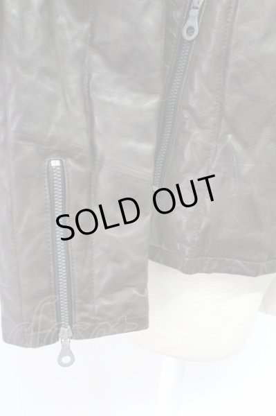 画像5: BACKLASH / バッファローレザーホワイトグースダウンジャケット 2（M） ダークブラウン T-25-11-18-010-BA-ja-YM-ZT-ML038 (5)