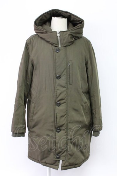 画像1: NO ID. / ナイロン中綿フーデッドハーフコート 3 カーキ T-25-11-18-011-NO-ou-YM-ZT (1)