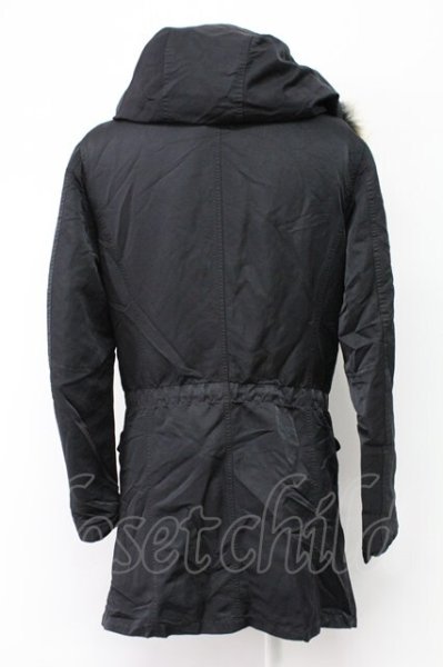 画像2: SHELLAC / ラクーンファー襟N-3ブルゾンジャケット 46 ブラック T-25-11-18-012-SH-ou-YM-ZT (2)