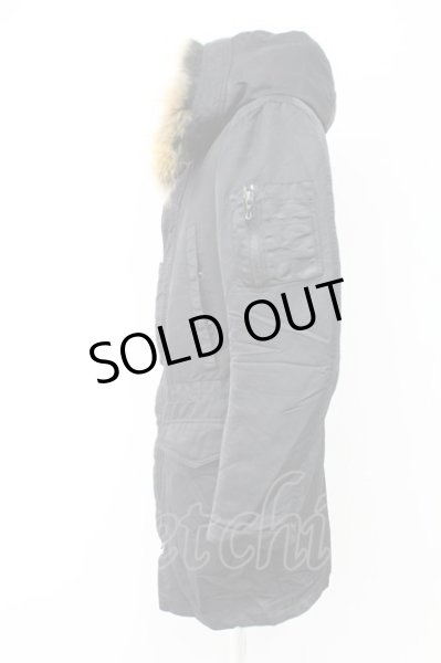 画像3: SHELLAC / ラクーンファー襟N-3ブルゾンジャケット 46 ブラック T-25-11-18-012-SH-ou-YM-ZT-M116 (3)