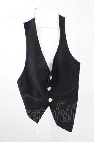 画像1: IFSIXWASNINE / SLIP VEST ベスト 0（レディース） ブラックｘホワイト T-25-11-19-001-IF-to-YM-ZT (1)