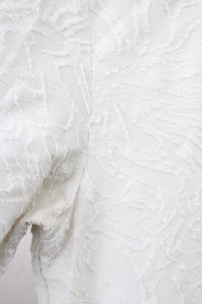 画像4: TORNADO MART / ボタニカルジャガードVネックTシャツ L ホワイト T-25-11-19-002-TO-ts-YM-ZT (4)