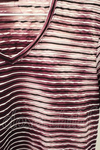 画像3: TORNADO MART / ブリードボーダータックJQVネックTシャツ L ボルドー T-25-11-19-003-TO-ts-YM-ZT (3)