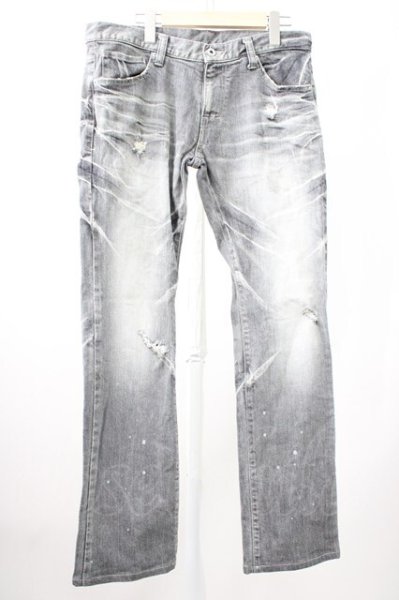 画像1: TORNADO MART / ヴィンテージダメージデニムパンツ L グレー T-25-11-19-024-TO-pa-YM-ZT (1)