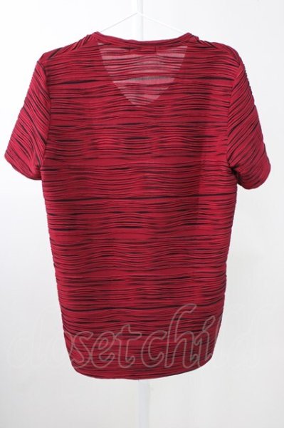 画像2: TORNADO MART / タックボーダー半袖カットソー Tシャツ L レッド T-25-11-19-004-TO-ts-YM-ZT (2)