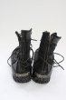 画像2: 14th Addiction / レースアップレザースニーカー 約27.5cm ブラック T-25-11-19-027-14-sho-YM-ZT (2)